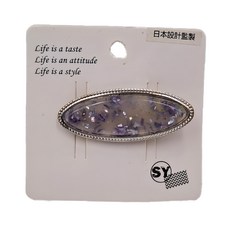 SY 日系壓夾-5, 醋酸板材 金屬材質, 日本設計監製, 藍紫色