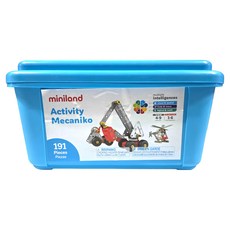 Miniland 小小工程師 Set 191個, 超過百種組裝配件, 培養構造邏輯與創意力, 附手提箱, 4-9歲適用, 1組