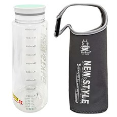 新浪 環保飲料杯 附袋 單一顏色 台灣製造 PCTG材質 不含雙酚A, 綠色, 1L, 1個