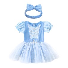 Kori Deer 可莉鹿 女嬰寶寶萬聖節變裝 90cm 冰雪艾莎 短袖連身衣