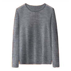 Meet Warm 單向導濕保暖兒童圓領發熱衣，SGS認證，台灣研發, L, 淺灰