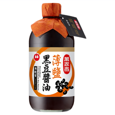 萬家香 薄鹽黑豆醬油, 450ml, 1瓶