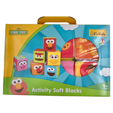 K's Kids 奇智奇思 芝麻街學習積木組, 9個月以上 Activity Soft Blocks, 多色, 1組