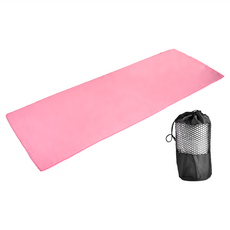 THE ONE UNITED 莫蘭迪加厚防滑瑜珈鋪巾 附收納袋, 粉色, 183 x 63cm, 瑜珈墊上安心運動, 1條