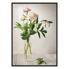 BOLUO GALLERY 菠蘿選畫所 花語 盛放牡丹 掛畫 BFEF3407B, 黑色