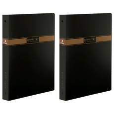 DaTaBanK 三田文具 A4 無瑕3孔夾資料夾 648-70, 黑色, 2本