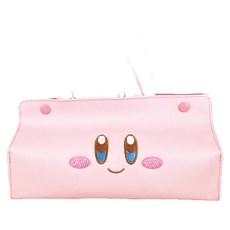 Nintendo 任天堂 可愛皮革面紙套 居家辦公室裝飾, 卡比造型 粉紅色