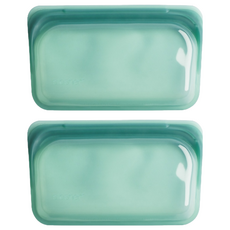 Stasher 長形矽膠密封袋 293ml, 耐熱無毒, 可微波, 可冷藏, 可水洗碗機清洗, 19.05 x 11.43 x 2.54cm, 2個, 1入