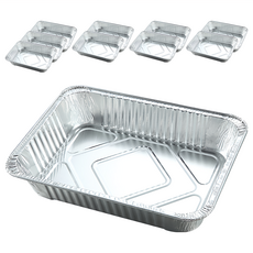 WE CHAMP 氣炸鍋專用鋁箔長方型烘焙盤, 22 x 15.7 x 5.2cm, 22cm, 10個