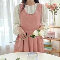 Hansday 防水長今連身裙式圍裙 粉色 1個