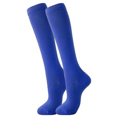 PORABELLA 女款 素色美腿襪運動壓力襪, 深藍色