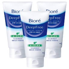 Biore 蜜妮 Deep Free 深層毛孔洗面乳, 100g, 3條