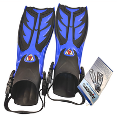 AQUATEC 雙渦流省力分岔蛙鞋 FN-600, 藍色, 1個