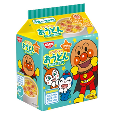 NISSIN 日清 麵包超人烏龍麵 清湯風味 87g, 3包