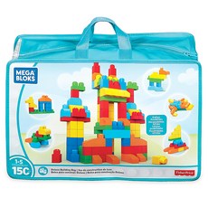 費雪 美高 積木袋 150片, 顏色鮮豔，刺激視覺發展，訓練手部精細動作，激發無限想像力, 1組