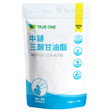 TRUE ONE 食在加分 中鏈三酸甘油脂 MCT油 (C8+C10), 10ml, 15包, 1袋