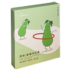 LAOMU 原味+黑糖冬瓜塊 100%台灣生產 無香精 防腐劑 焦糖色素和糖精, 80g, 1盒