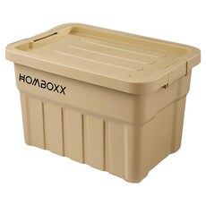 工業風高荷重附蓋收納箱 大型款 26L, 卡其黃, 1個