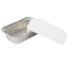 Ideal Wrapping 毅典 670/45 方形鋁箔 100個 670cc 耐熱溫度250°C (蓋子不適用於加熱), 20.3 x 11 x 5.7cm
