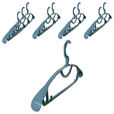 BangJiaShi 幫家適 半圓寬肩衣架 10支組, 39 x 17 x 1.5cm, 深藍色