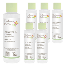 Natura Bella baby 貝拉寶貝 葵花籽嬰兒按摩油 敏感肌適用 義大利原裝進口, 100ml, 6瓶