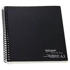 Mont Marte 蒙瑪特 線圈硬面黑皮素描本 110gsm, A4, 120張, 1本