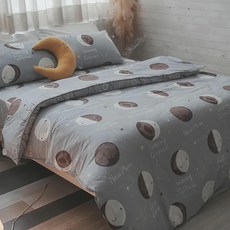 棉床本舖 時空月球 二層紗純棉雙人鋪棉兩用被