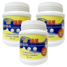 LONE STAR 福星 高鈣磷粉 犬貓用, 有助骨骼牙齒發育健康, 補充成長期及懷孕犬貓營養, 含活性乳酸菌, 維護骨骼/關節, 3罐