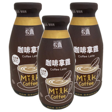 牧真 咖啡拿鐵 保久乳, 乳含量50%以上, 無奶精, 無添加防腐劑, 290ml, 3瓶