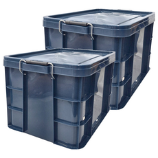 KEYWAY 聯府 強固掀蓋整理箱 YKK452, 藍色, 2個