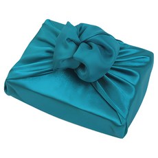 緞面包袱巾 107 x 107cm, 藍綠色, 10個