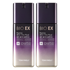TONYMOLY BIO EX 男士胜肽多合一護膚乳液 舒緩敏感肌膚 保濕 清爽護理毛孔, 130ml, 2瓶