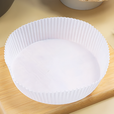 氣炸鍋專用烘焙紙紙盤 本色(棕色)/白色 矽油紙(食品接觸用) 適用於氣炸鍋/平底煎鍋/烤箱/烘焙蛋糕, 16cm, 50張