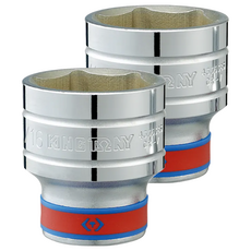 KING TONY 金統立 1/2 DR 英制六角標準套筒 KT433518SR (9/16英吋) 鉻釩合金鋼材質 2個