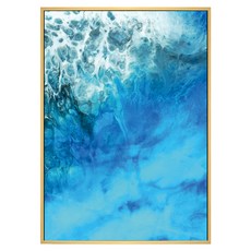 BOLUO GALLERY 菠蘿選畫所 磅礴 蔚藍大海 掛畫 APAP3448D, 木色