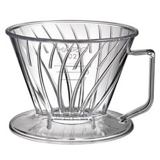 HARIO 好璃奧 透明台型樹脂濾杯 02 126 x 111 x 87mm 口徑111mm, 70g, 1個, 2~4杯