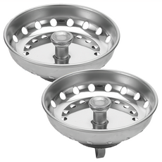 AHOYE 不鏽鋼水槽過濾網2件組, 單一顏色, 廚房水槽過濾必備, 1組