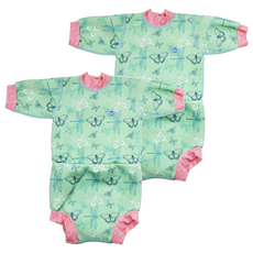Splash About Happy Nappy Wetsuit 連身版游泳尿布褲, 防漏保暖防曬, UPF50+防曬布料, XXL, 2件