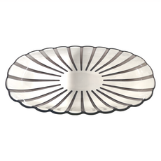 guzzini GRACE 花瓣長托盤, SMMA材質, 義大利產, 氣質灰, 1個, 38 x 19 x 4.5cm