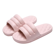 摺疊防滑拖鞋, M, 粉色, 1雙