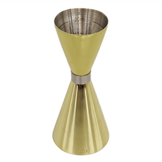 Jigger 金環刻度盎司杯 量酒器, 30/60ml, 金色 銀環, 1個