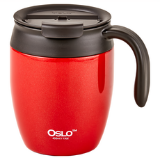 OSLO 蘋果造型隨行馬克杯 450ml 不鏽鋼保溫杯, 紅色, 1個