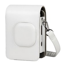 拍立得mini liplay相機包 附背帶 復古PU皮套 珠光白, 單一商品, 1個
