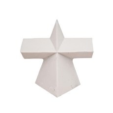 f&g 小型樹脂幾何系列-十字方錐 10064-s 幾何造型 桌面擺飾 攝影道具 素描練習, 1入, 白色, 5 x 4.7cm