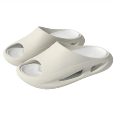 bebehome 鏤空減震舒壓運動拖鞋 乙烯/醋酸乙烯共聚物(EVA)材質 米白, 42~43