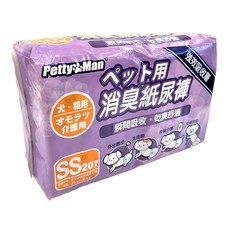 PettyMan 寵物消臭紙尿褲, SS(23~46cm), 20片, 1包