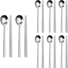 Casabeni 不鏽鋼餐具組, 湯匙8支 + 筷子8雙, 單一顏色, 1組