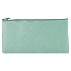 conifer 綠的事務 慢遊篇章 微醺系列 大容量收納包 簡約皮革文具袋, 1個, 幽悠綠