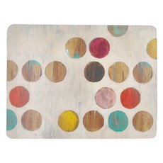 creativeTops 木質餐墊 Set 6 (淺綠 點), M, 漆繪, 1組