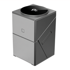 ADAM elements 亞果元素 Qi2 立方體智慧型三合一旅行磁吸無線充電座 Mag Qube iPhone專用 異物偵測, 銀色, 1個